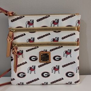 Dooney & Bourke White Georgia Bulldawgs UGA Crossbody Bag